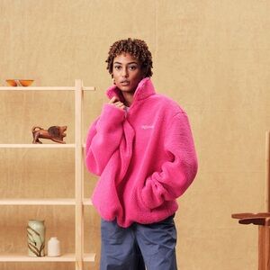 Mifland FW23 Fleece Half Zip Pullover Women’s Pink Size 2XL